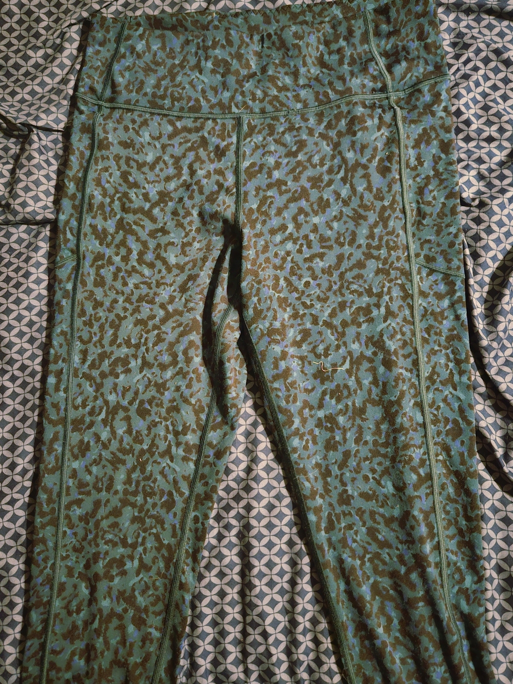 Victoria's Secret Teal and Black Animal Print Leggings